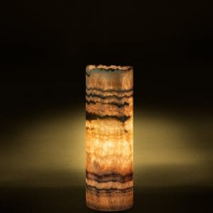 Desert Onyx Table Lamp  | Cylindrical Rustic Edge