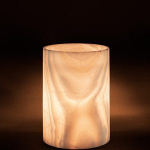 Glacier Onyx Table Lamp | Cylindrical