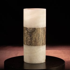 Glacier and Travertine Vase