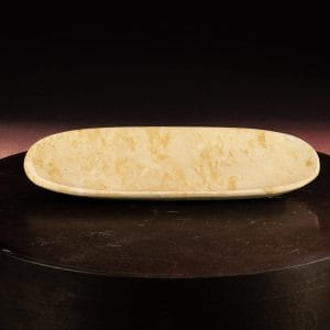 Light Travertine Oval Tray