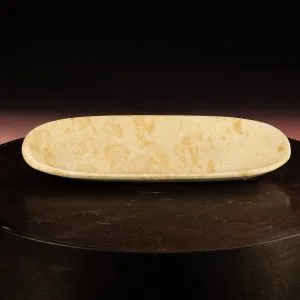 Light Travertine Oval Tray