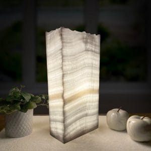 Glacier Onyx Rustic Table Lamp – Sophisticated Onyx Lamp for Refined Interiors